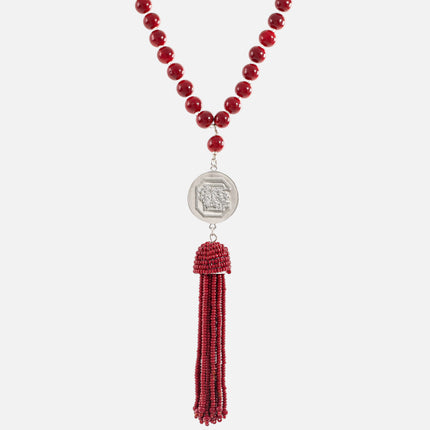 South Carolina Gamecocks Hand Beaded Lala Necklace