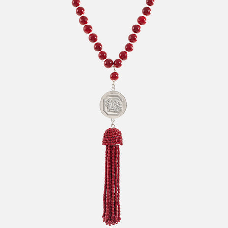 South Carolina Gamecocks Hand Beaded Lala Necklace