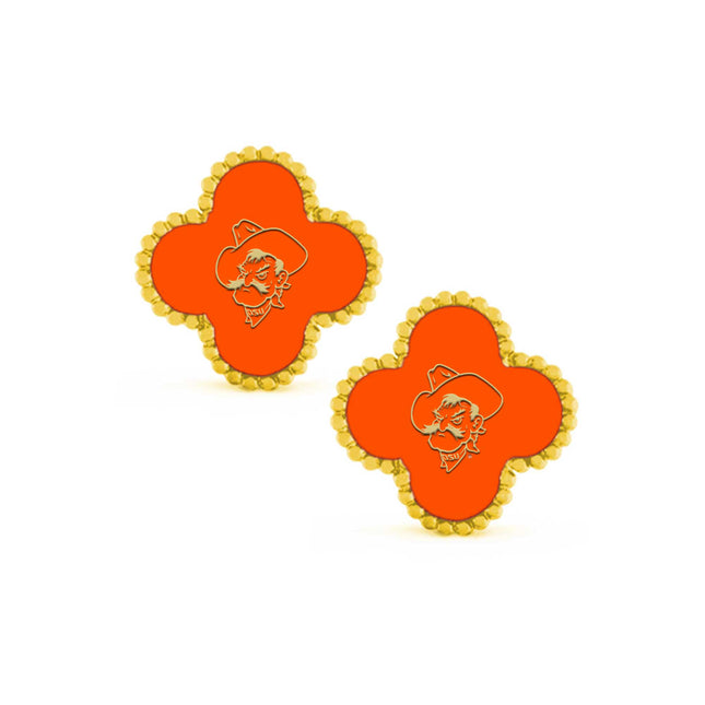 Oklahoma State Cowboys Adele Quatrefoil Earrings