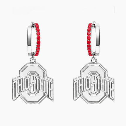 Ohio State Buckeyes Finn Logo Hoop Earrings