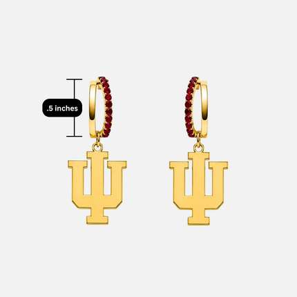 Indiana Hoosiers Finn Logo Hoop Earrings