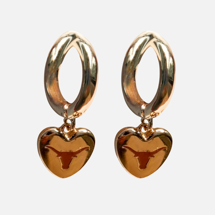 Texas Longhorns Hibiscus Earrings