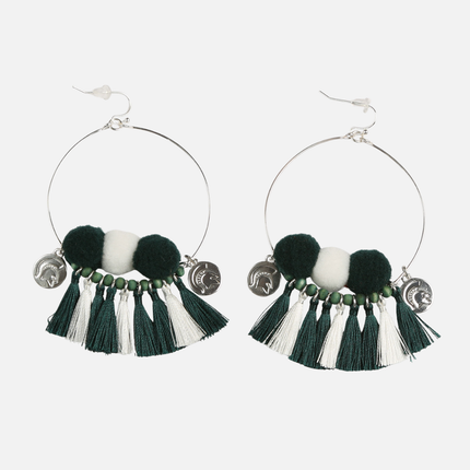 Michigan State Spartans Multi Tassel Earrings
