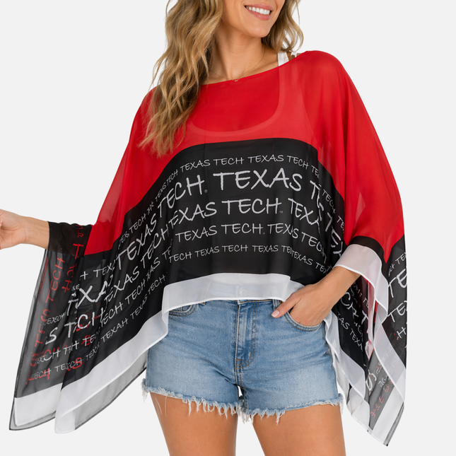 Texas Tech Red Raiders Peyton Scarf Poncho