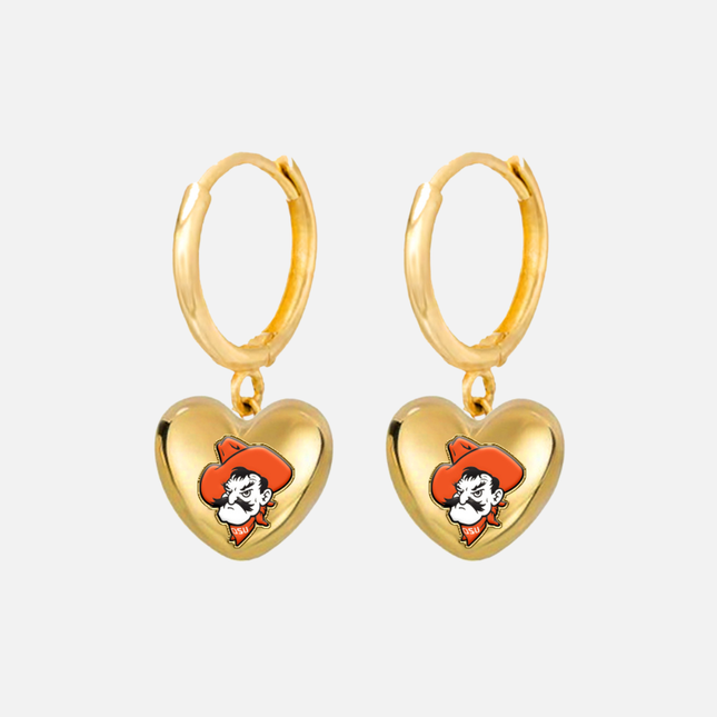 Oklahoma State Cowboys Hibiscus Earrings