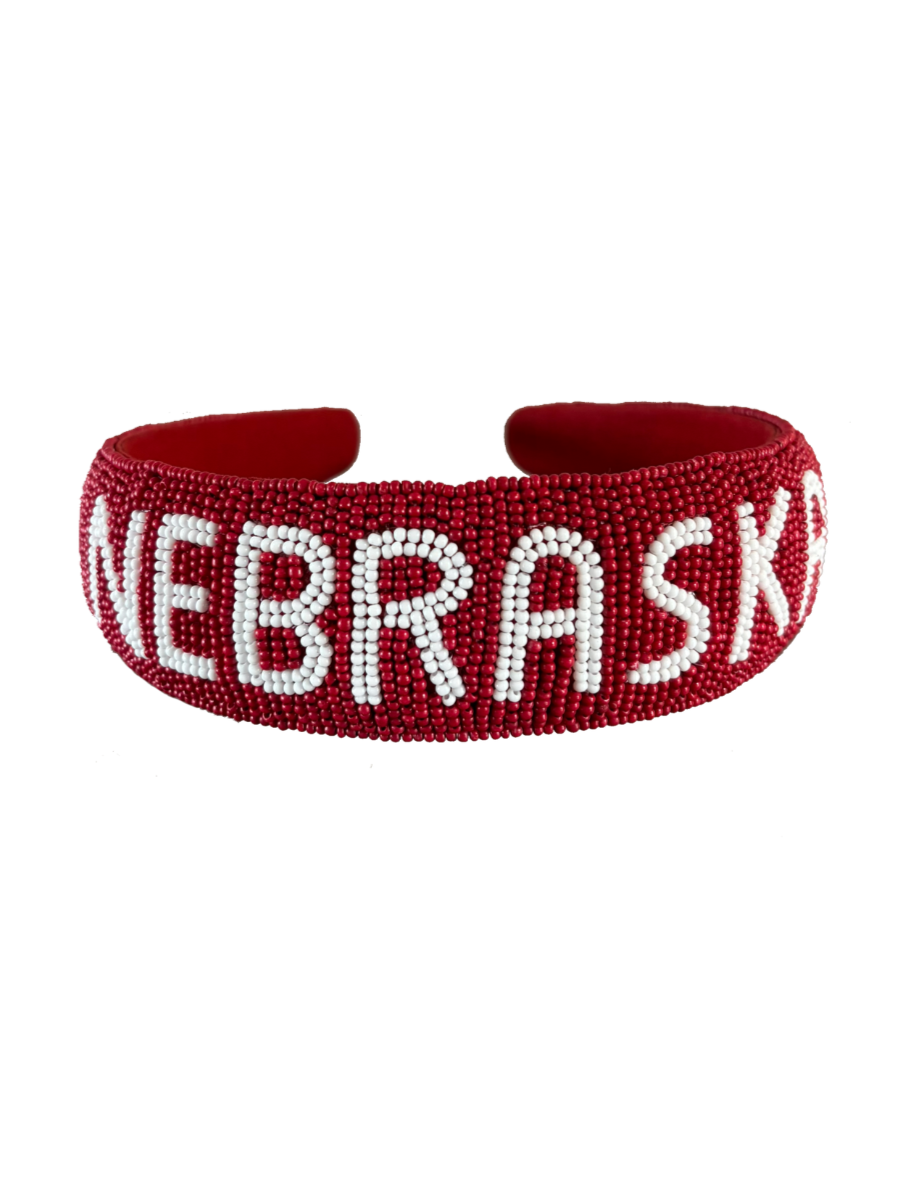 Nebraska Minerva Beaded Headband