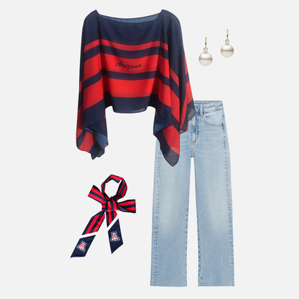 Arizona Wildcats Peyton Stripe Scarf Poncho