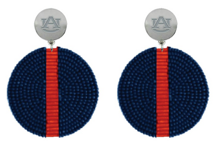 Auburn Tigers Greta Hand Beaded Earrings