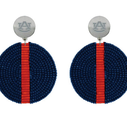 Auburn Tigers Greta Hand Beaded Earrings
