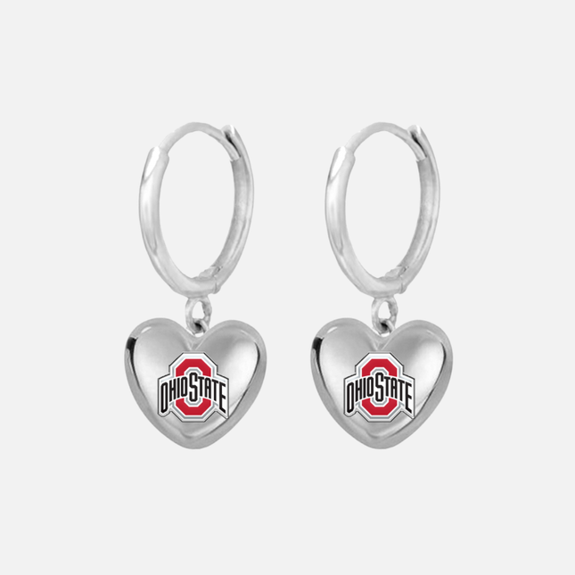 Ohio State Buckeyes Hibiscus Earrings