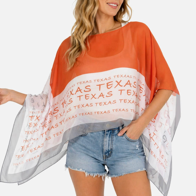 Texas Longhorns Peyton Scarf Poncho