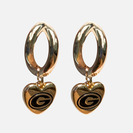 Georgia Bulldogs Hibiscus Earrings