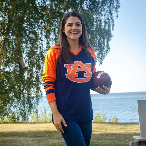 Auburn Tigers V Neck Logo Sweater