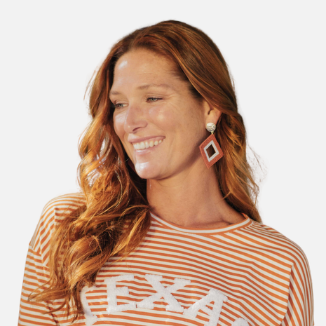 Texas Longhorns Hand Beaded Weaver Earrings