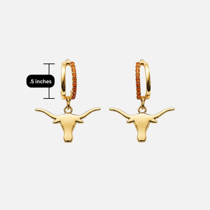 Texas Longhorns Finn Logo Hoop Earrings