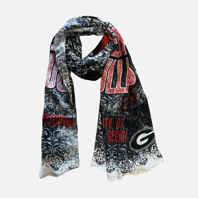 Georgia Bulldogs Lace Print Scarf