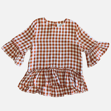Texas Longhorns Finley Ruffle Top