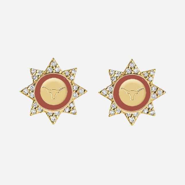 Texas Longhorns Gladiolas Earrings
