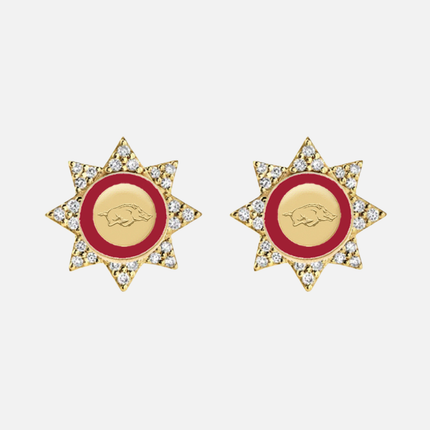 Arkansas Razorbacks Gladiolas Earrings