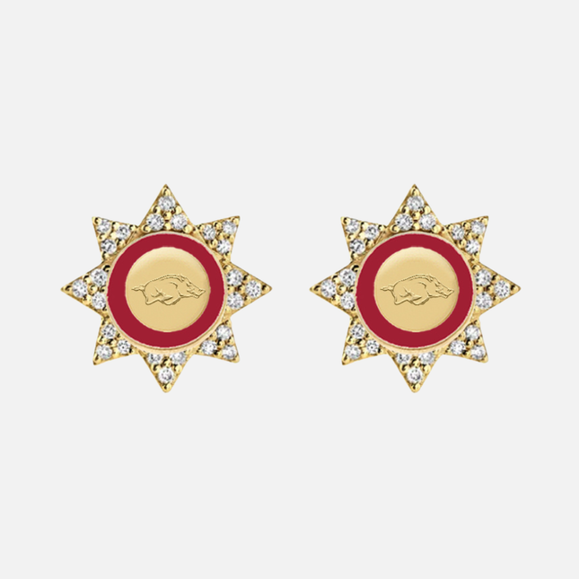 Arkansas Razorbacks Gladiolas Earrings