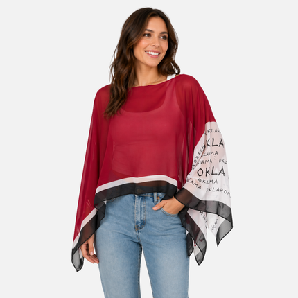 Oklahoma Sooners Peyton Scarf Poncho