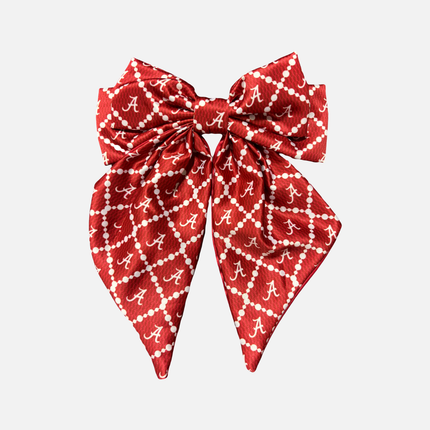 Alabama Crimson Tide Fields Cape Cod Hair Bow