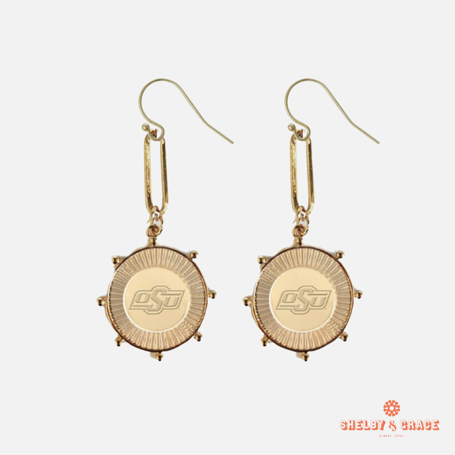 Oklahoma State Cowboys Pixel Earrings