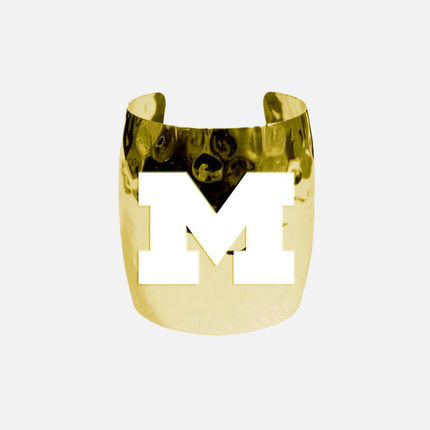Michigan Wolverines Gold Cutout Cuff