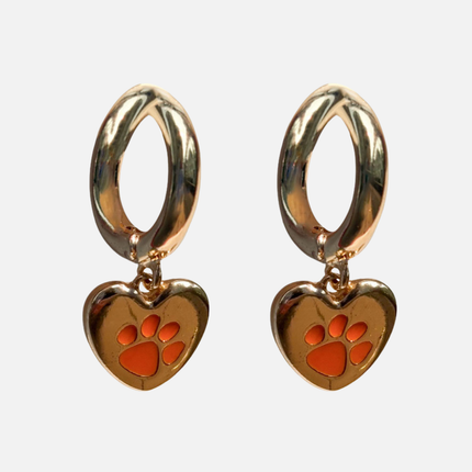 Clemson Tigers Hibiscus Earrings