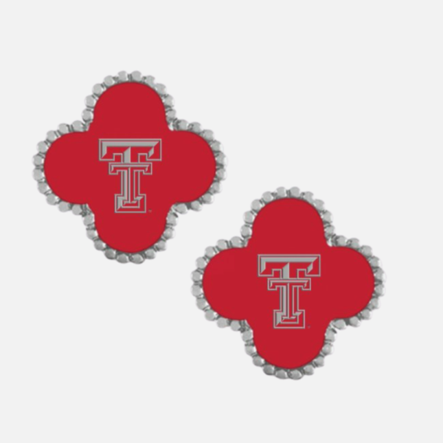 Texas Tech Red Raiders Adele Quatrefoil Stud Earrings