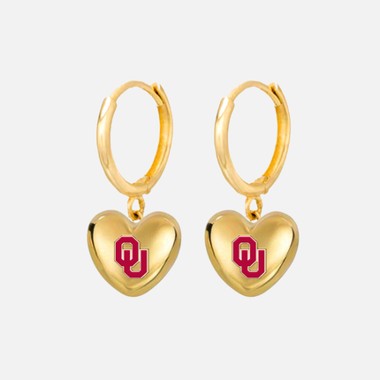 Oklahoma Sooners Hibiscus Earrings