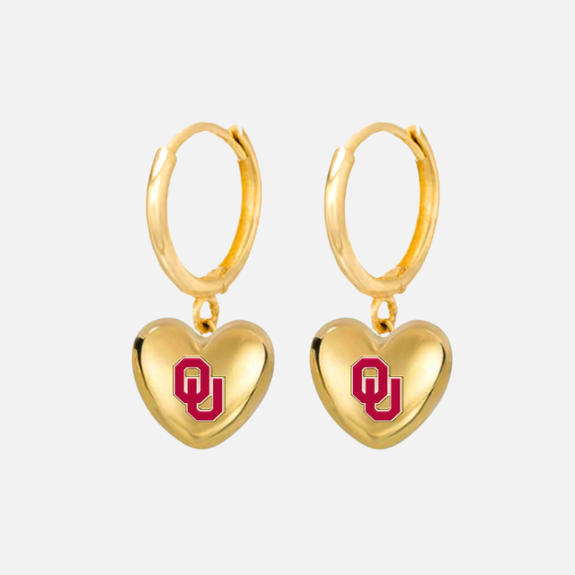 Oklahoma Sooners Hibiscus Earrings