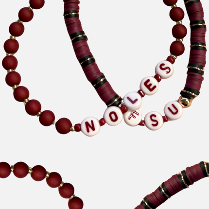 Florida State Seminoles Beaded Bracelet Set