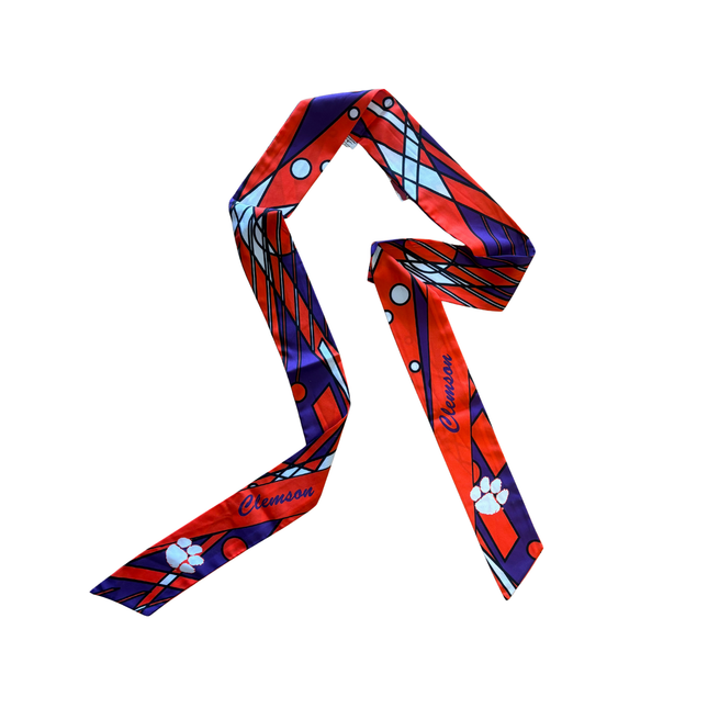 Clemson Tigers Geometric Slim Scarf