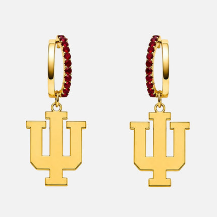 Indiana Hoosiers Finn Logo Hoop Earrings