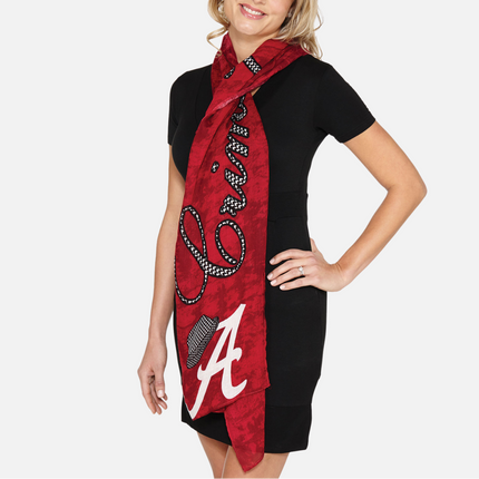 Alabama Crimson Tide Houndstooth Script Scarf