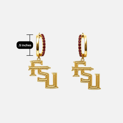Florida State Seminoles Finn Logo Hoop Earrings