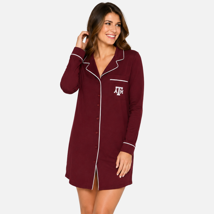Texas A&M Aggies Button Down Nightshirt