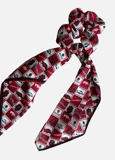 Arkansas Razorbacks Brynn Harlequinn Scarf Scrunchie