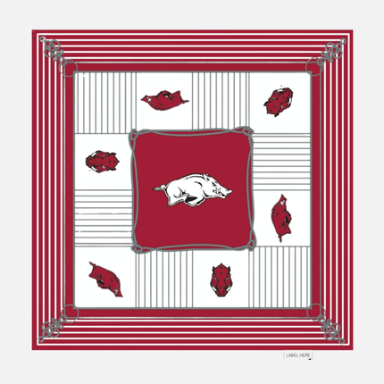 Arkansas Razorbacks Bailey Square Scarf