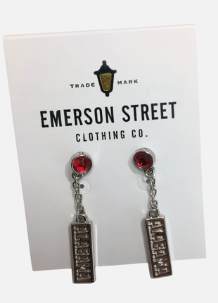 Alabama Crimson Tide Logo Dangle Earrings Silver Plated