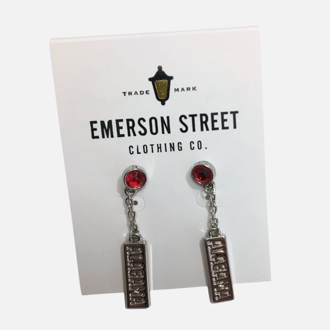 Alabama Crimson Tide Logo Dangle Earrings Silver Plated