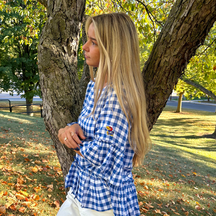 Kansas Jayhawks Finley Ruffle Top