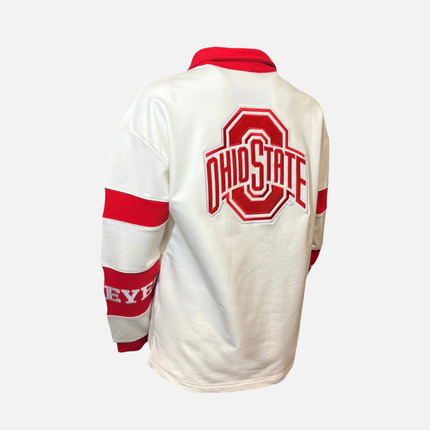 Ohio State Buckeyes Back Logo Long Sleeve Rugby Top