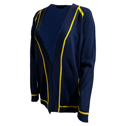 Michigan Wolverines Contrast Trim Cardigan