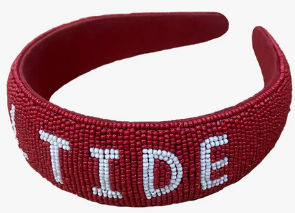 Alabama Crimson Tide Hand Beaded Headband