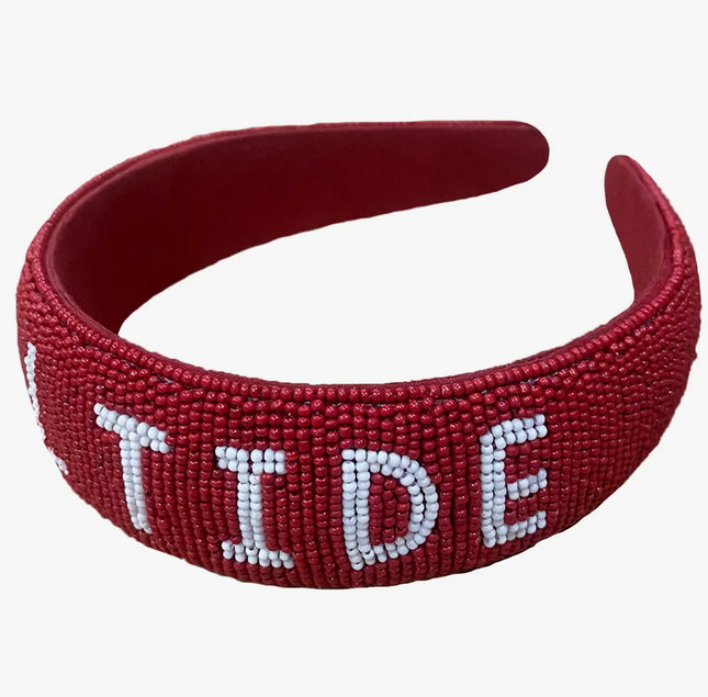 Alabama Crimson Tide Hand Beaded Headband