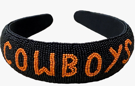 Oklahoma State Cowboys Hand Beaded Headband
