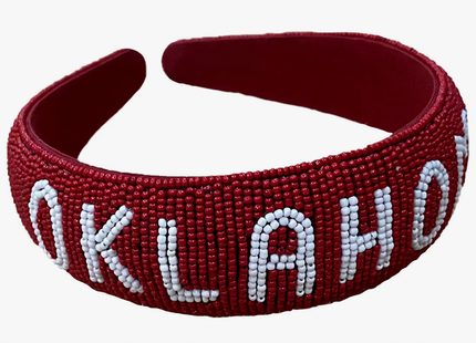 Oklahoma Hand Beaded Headband