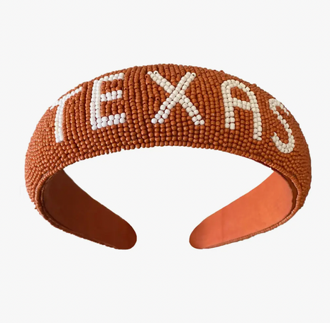 Texas Longhorns Beaded Headband